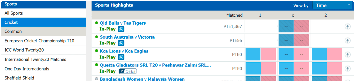 cricket betting crickex