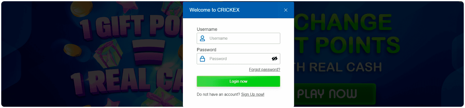 crickex login
