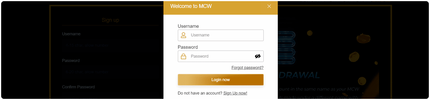 mcw casino login